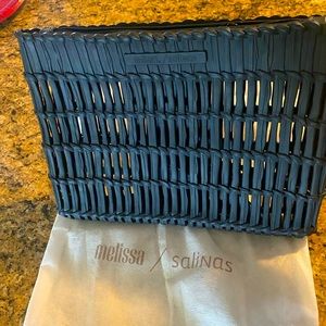 Melissa Salinas Black Woven Clutch